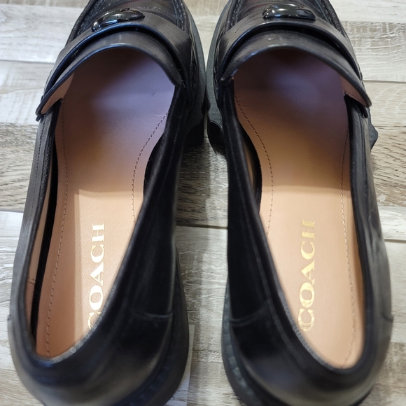 Coach Leah Loafer Black Leather Size 11 - Picture 6 of 11